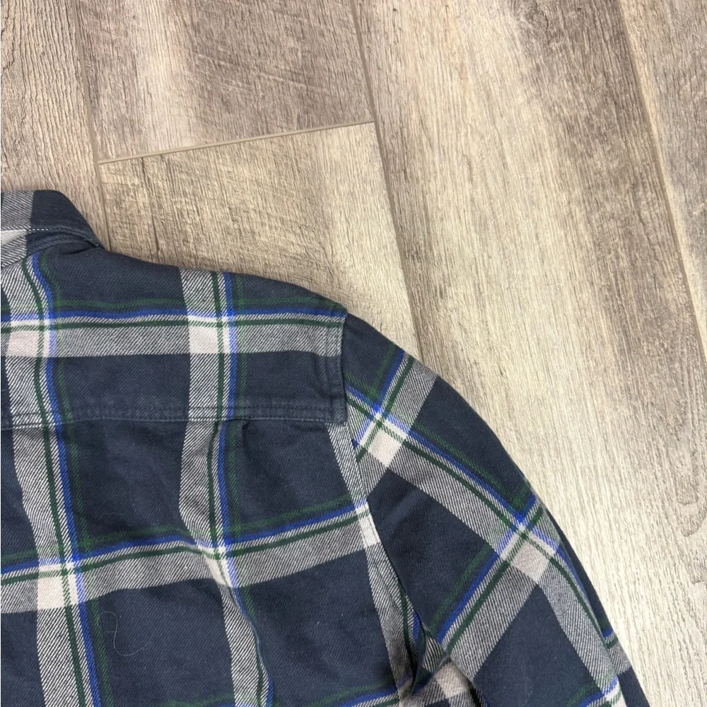 North Face Mens Navy Plaid Button‎ Down Top